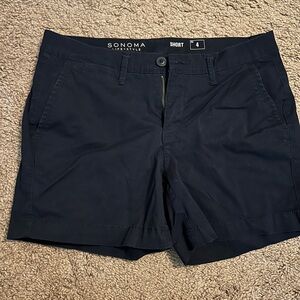 Black Cotton Shorts Size 4 Like New